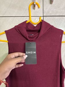 Shein Maroon Bodycon Dress