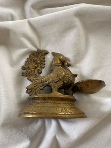 Antique Brass Peacock Diya