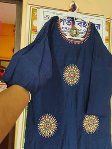 Beautiful 🤩 Navey Blue 💙 colour Kurti 💙💙