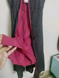 New Globus Red Black Kurta