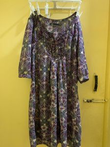 Patterned Purple Dress