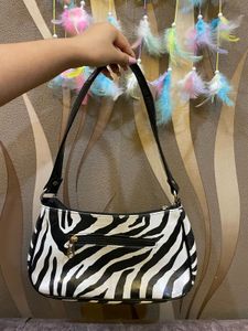 zebra-print handbag