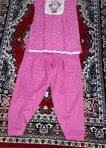 Pink Printed Salwar Suit
