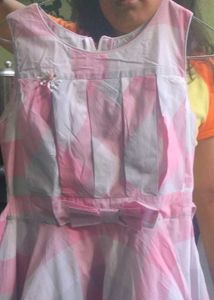 Pink &amp; White Checkered Dress