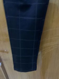 Black Check Print Pant