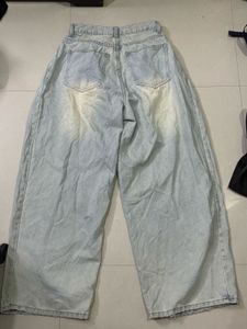 y2k fashion aesthetic Light Wash Wide Leg Jeans