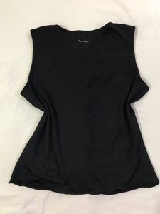 Black Stretchy Top With Ruffles