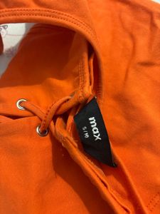 Orange Lace-Up Tank Top