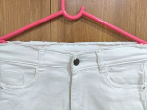 White Denim Shorts