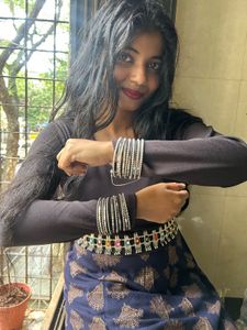 Oxidised twisted bangle set of 11