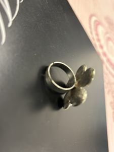 Multi Colour Silver Flower Ring