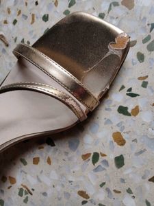Charles &amp; Keith Gold Heeled Sandals
