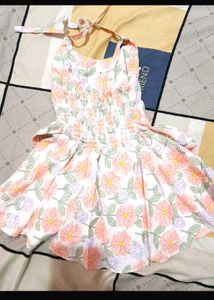 Floral Print Cotton Frock