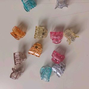 Colorful Mini Hair Claws 12 nos
