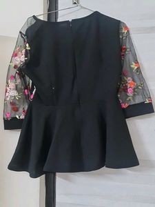 SHEIN - Floral Embroidered Top