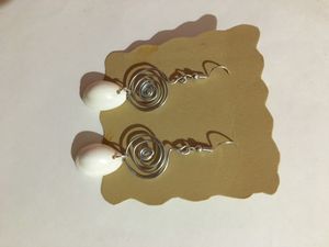 Silver Spiral With She’ll Dangling Earrings
