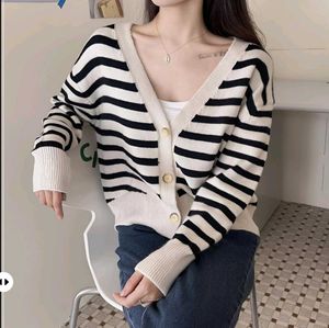 New with tag MNG Striped V-Neck Cardigan