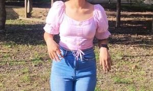 Pink Puff Sleeve Top