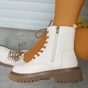 Korean White Boots