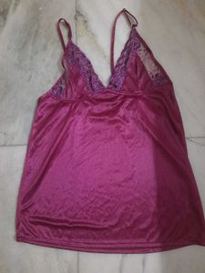 3 Piece Satin Nightgown and Shorts Set
