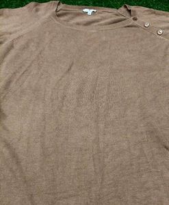 Casual Tan Long Sleeve Sweater