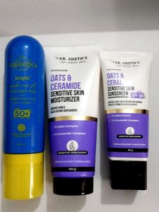 Dr Sheth&#39;s Sunscreen Moisturizer &amp; Aqualogica Make