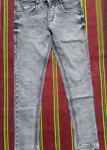 Gray Wash Slim Fit Jeans
