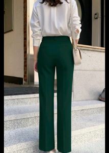 Stylish Green Flare Leg Pants