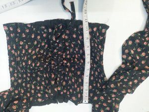 Black Floral Blouse