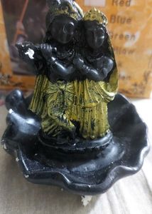 Radha Krishna Stone Smoke Backflow Cone Decorative
