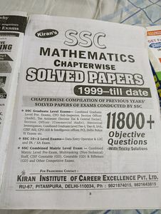Kiran SSC 10500+ Question Maths Book