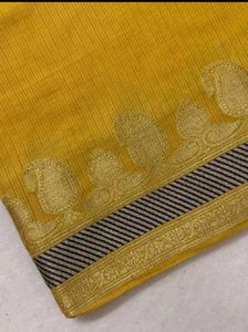 Mustard Yellow Saree with Blouse