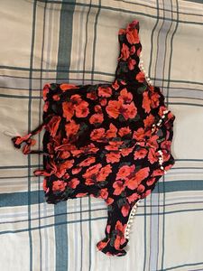 Floral Pom-Pom Top