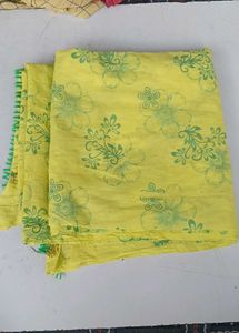Yellow Floral Dupatta