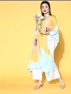 Yellow Blue Printed Kaftan 🌸