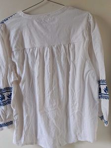 White Embroidered Top