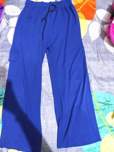Navy Blue Flare Leg Pants