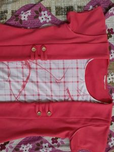 Pink Casual Top With Attached Jacket