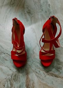 Red Strappy Heels