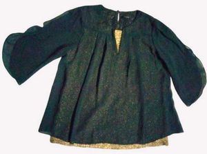Designer Formal black And Gold Top