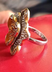 Sparkling Flower silver ring
