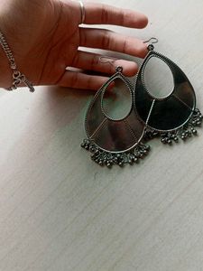 Boho Silver Drop Earrings
