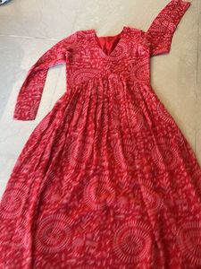 Red Printed Dress