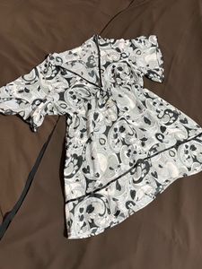 Floral Paisley Print V-Neck Tunic for Women
