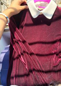 Bedazzling Korean Velvet Party Dress