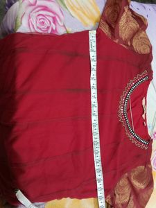 Maroon A-line/Frock Kurta