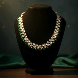 New Green Kundan Necklace