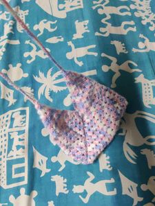 crochet hand bag