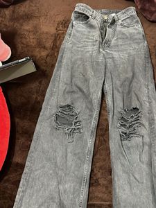 Ripped Wide Leg Jeans