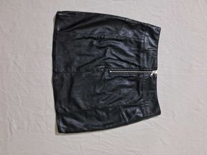 Black Belted Mini Skirt